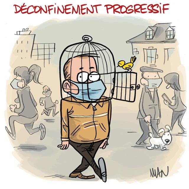 Dessin de presse : Déconfinement 2 presse : Déconfinement 2