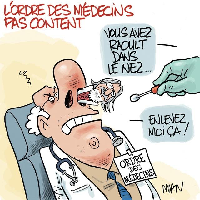 Dessin de presse : Coronavirus-Raoult presse : Coronavirus-Raoult