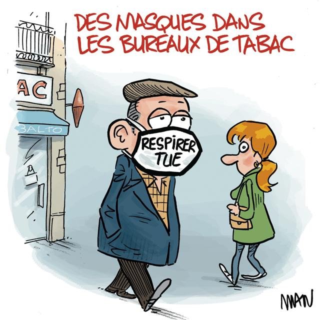 Dessin de presse : Coronavirus: buralistes presse : Coronavirus: buralistes