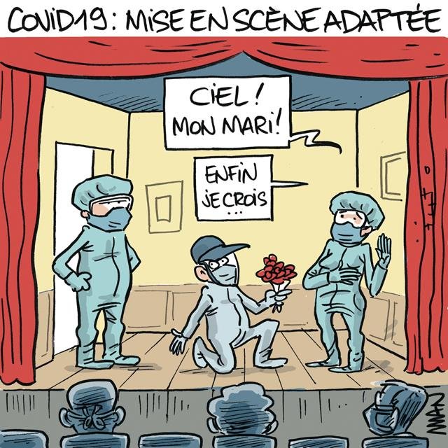 Dessin de presse : Théâtre & Covid presse : Théâtre & Covid