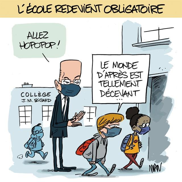 Dessin de presse : École obligatoire presse : École obligatoire