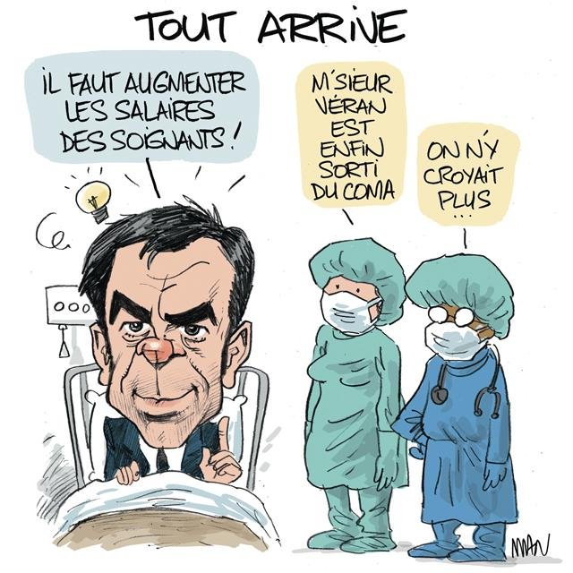 Dessin de presse : Salaires des soignants presse : Salaires des soignants
