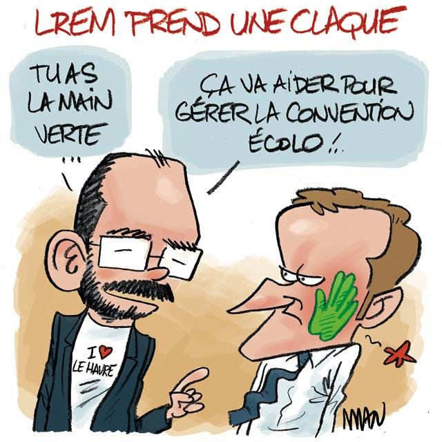 Dessin de presse : Claque verte presse : Claque verte