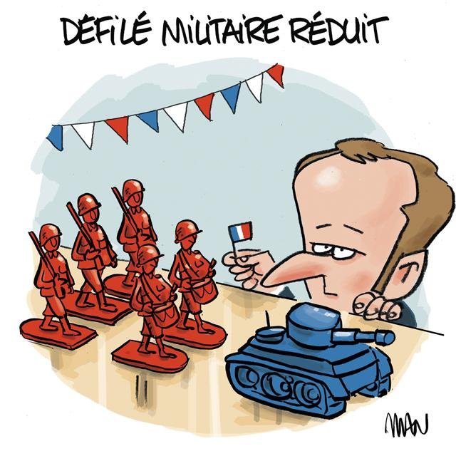 Dessin de presse : Défilé réduit presse : Défilé réduit