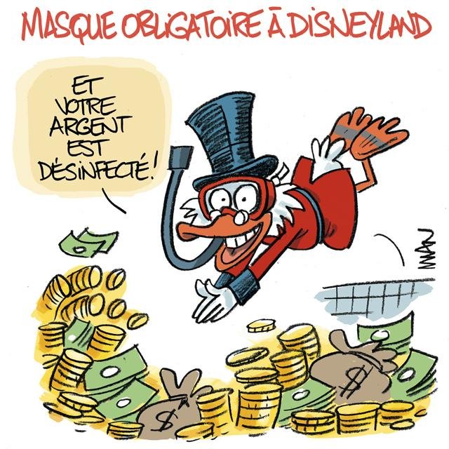 Dessin de presse : Covid & Disneyland presse : Covid & Disneyland
