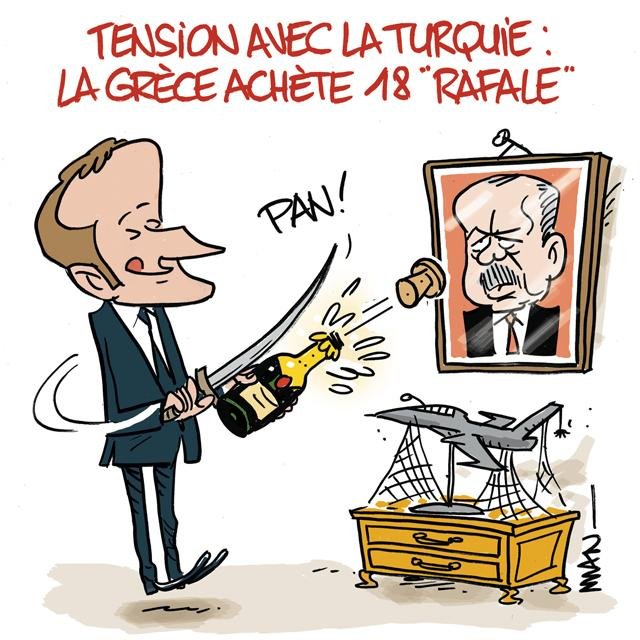 Dessin de presse : Rafale presse : Rafale