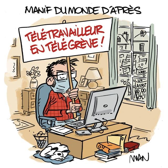 Dessin de presse : Télégrève presse : Télégrève