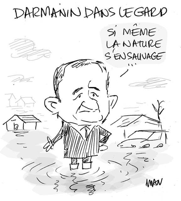 Dessin de presse : Gard-Darmanin presse : Gard-Darmanin