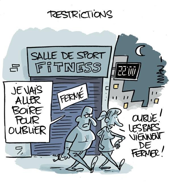 Dessin de presse : Restrictions presse : Restrictions