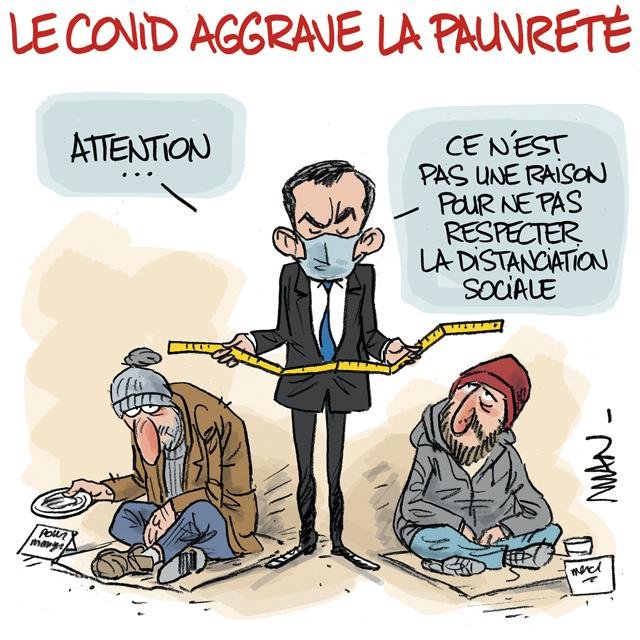 Dessin de presse : Covid & pauvreté presse : Covid & pauvreté