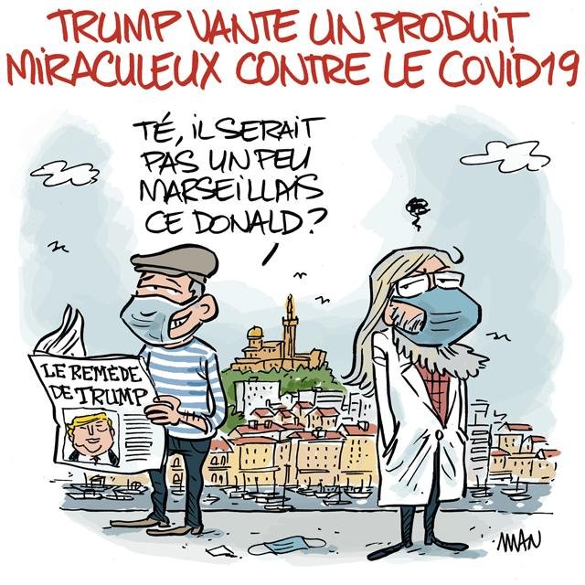 Dessin de presse : Trump-Marseillais presse : Trump-Marseillais
