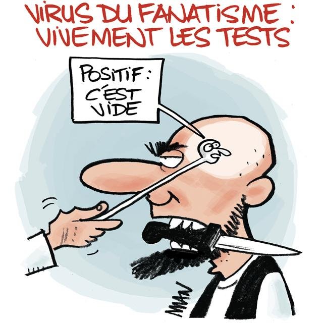 Dessin de presse : Fanatisme-Test presse : Fanatisme-Test