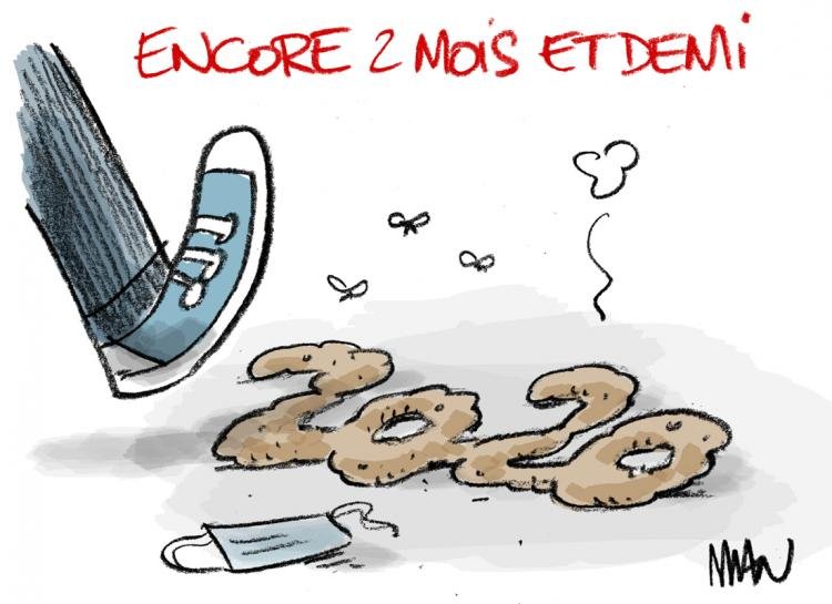 Dessin de presse : Année de merde presse : Année de merde