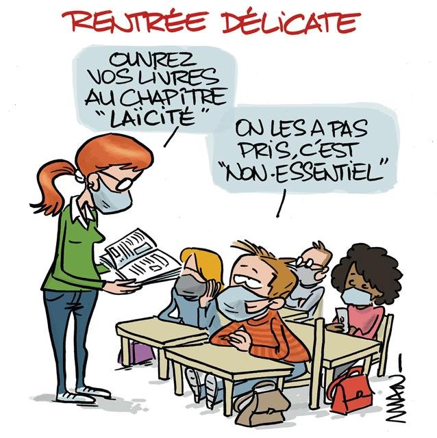 Dessin de presse : Non essentiels presse : Non essentiels