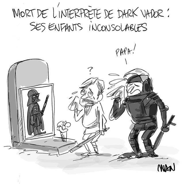 Dessin de presse : Mort de DarkVador presse : Mort de DarkVador