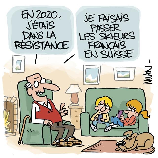 Dessin de presse : Covid & ski presse : Covid & ski