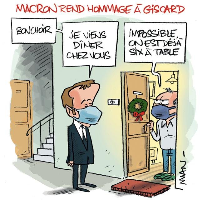Dessin de presse : Hommage Giscard presse : Hommage Giscard