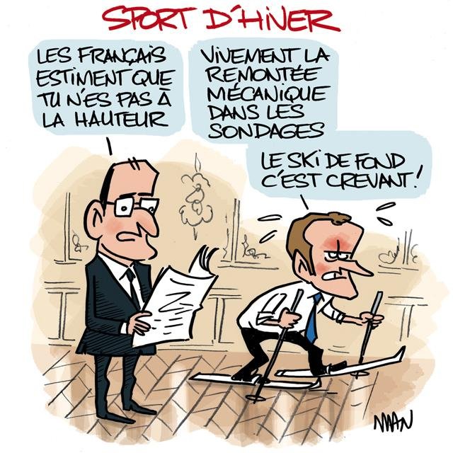 Dessin de presse : Ski de fond presse : Ski de fond