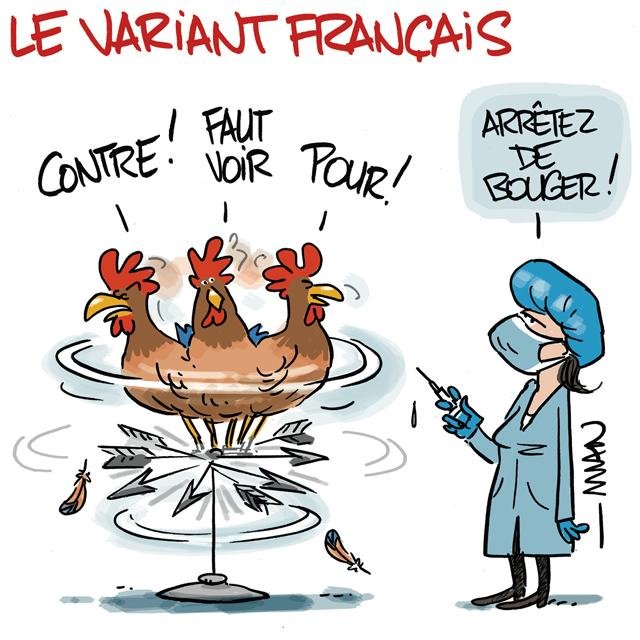 Dessin de presse : Variant Français presse : Variant Français