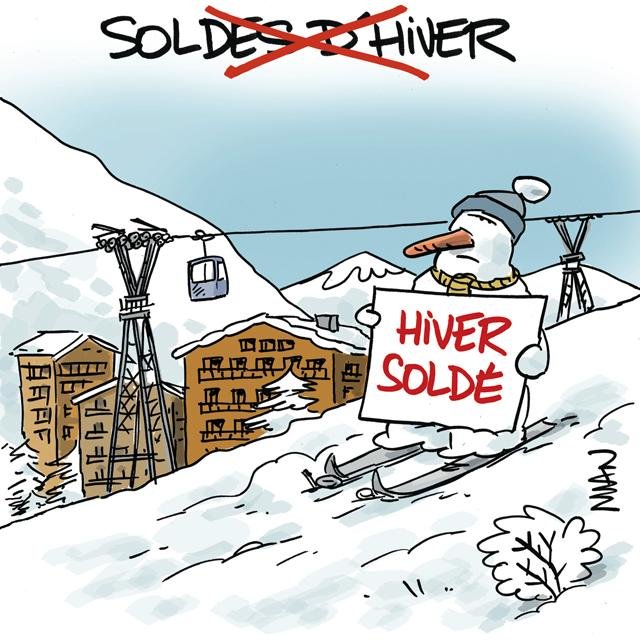 Dessin de presse : Soldes d'hiver presse : Soldes d'hiver