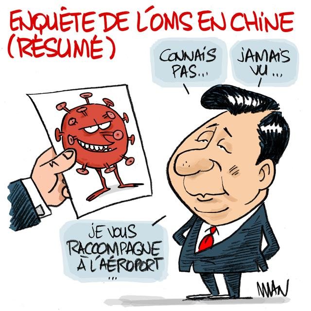Dessin de presse : OMS en Chine presse : OMS en Chine