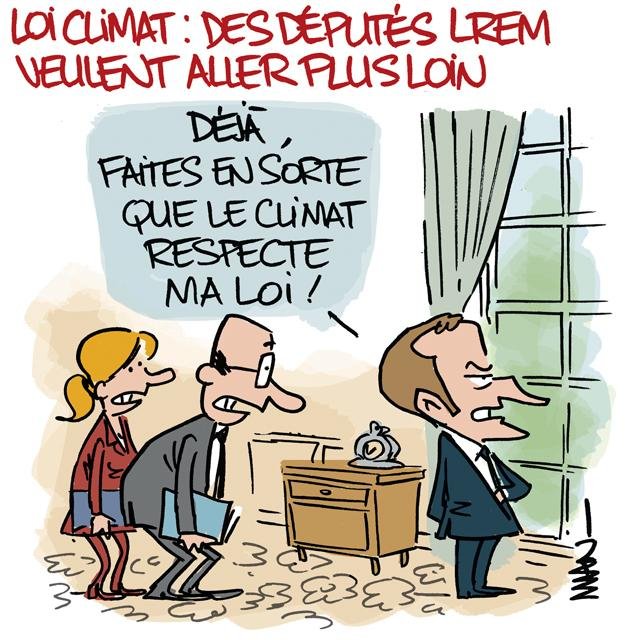 Dessin de presse : Loi climat presse : Loi climat