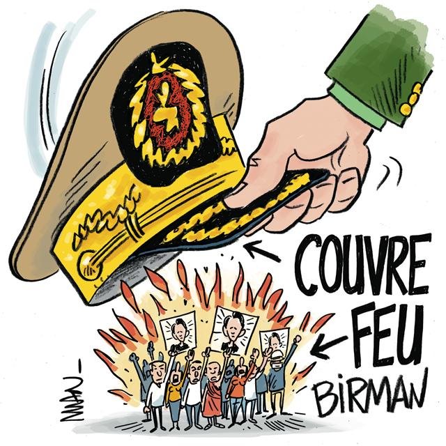 Dessin de presse : Birmanie putsch presse : Birmanie putsch