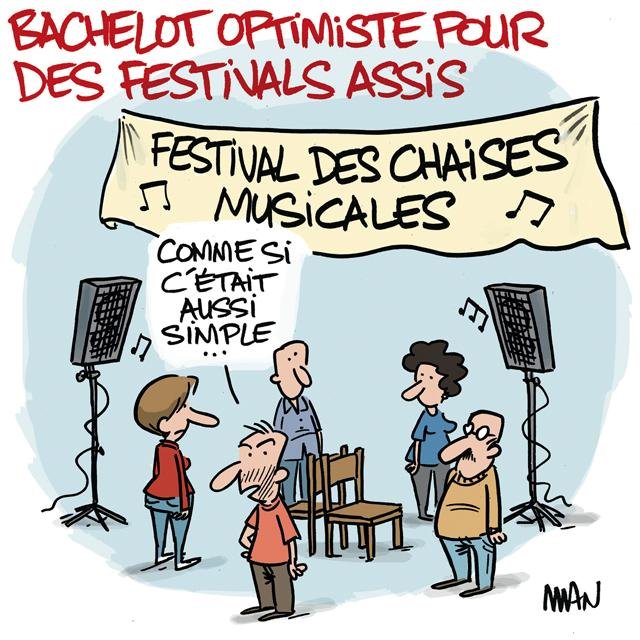 Dessin de presse : Festivals assis presse : Festivals assis
