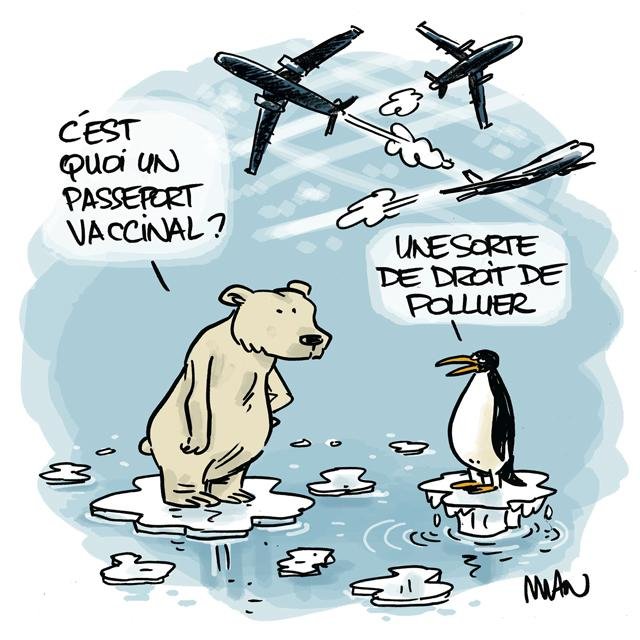 Dessin de presse : Passeport vaccinal presse : Passeport vaccinal
