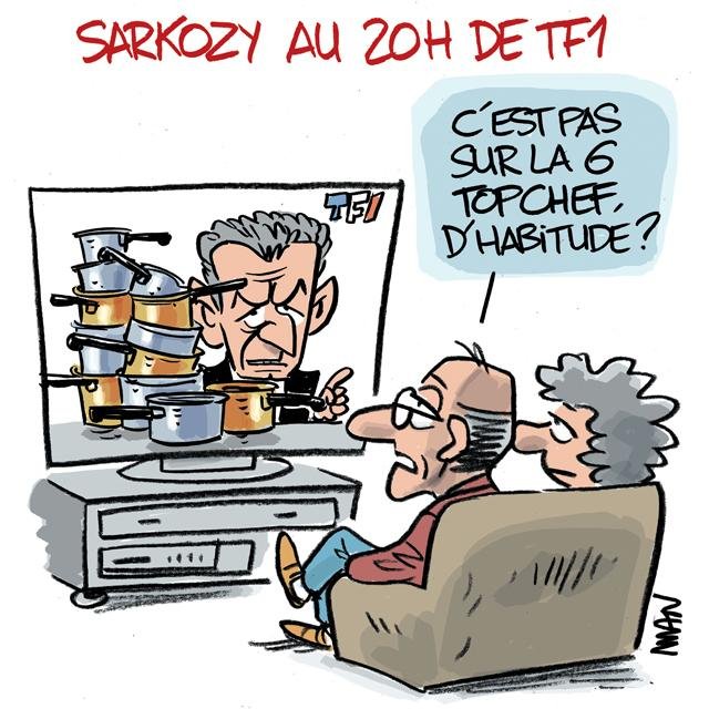 Dessin de presse : Sarkozy Top Chef presse : Sarkozy Top Chef