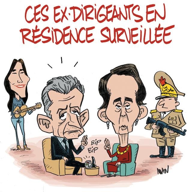 Dessin de presse : Résidence surveillée presse : Résidence surveillée