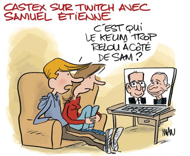 Dessin de presse : Castex Twitch presse : Castex Twitch