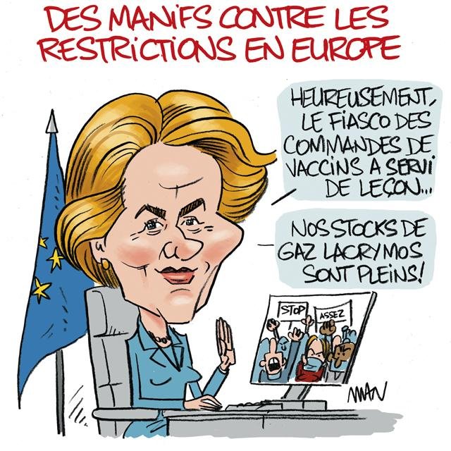 Dessin de presse : Restrictions presse : Restrictions