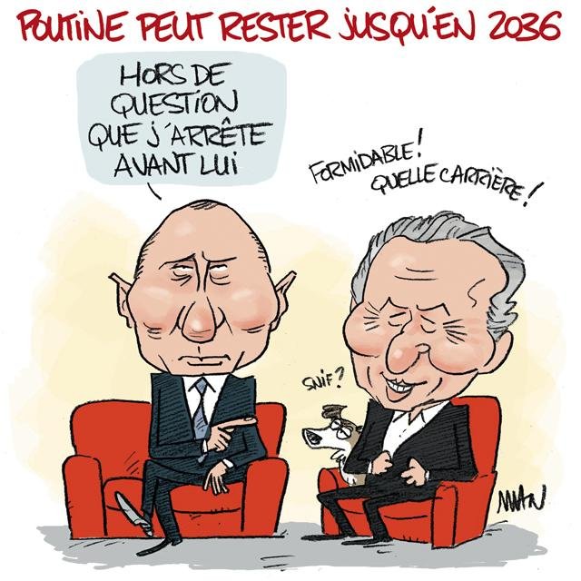 Dessin de presse : Poutine 2036 presse : Poutine 2036