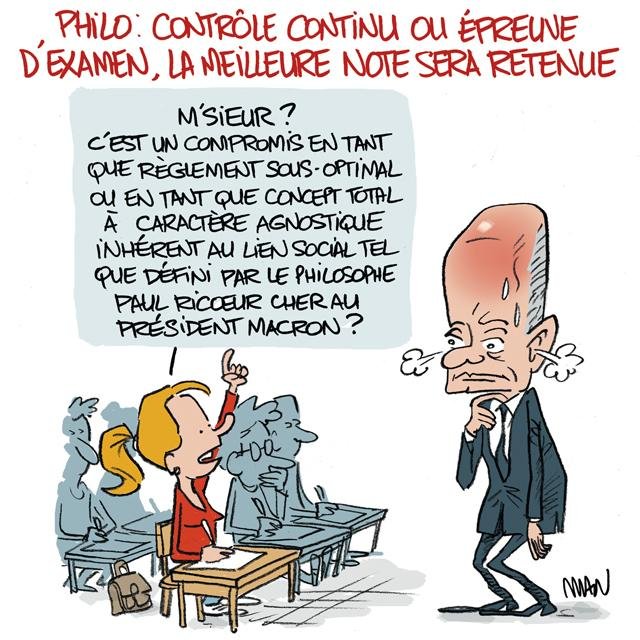 Dessin de presse : BAC philo 2021 presse : BAC philo 2021