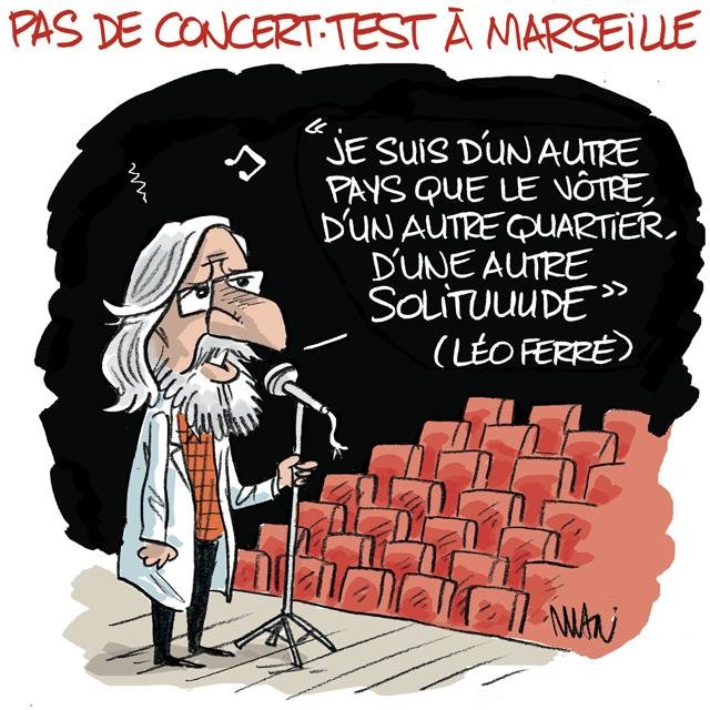 Dessin de presse : Concert-test presse : Concert-test