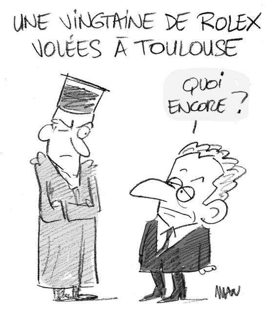Dessin de presse : Rolex volées presse : Rolex volées