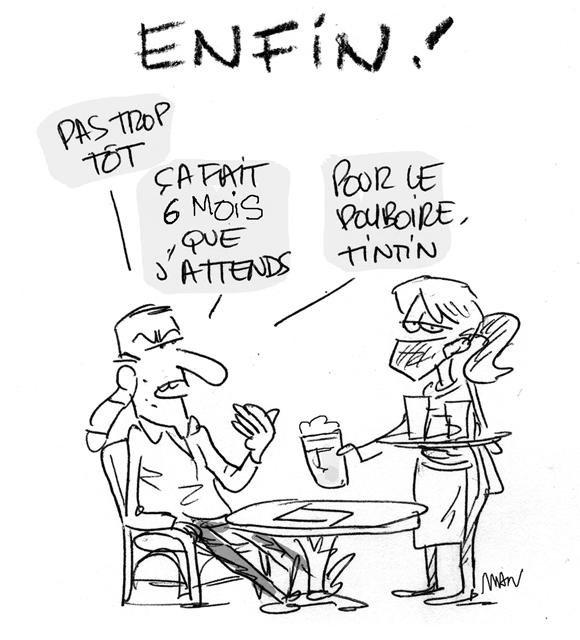 Dessin de presse : Enfin! presse : Enfin!