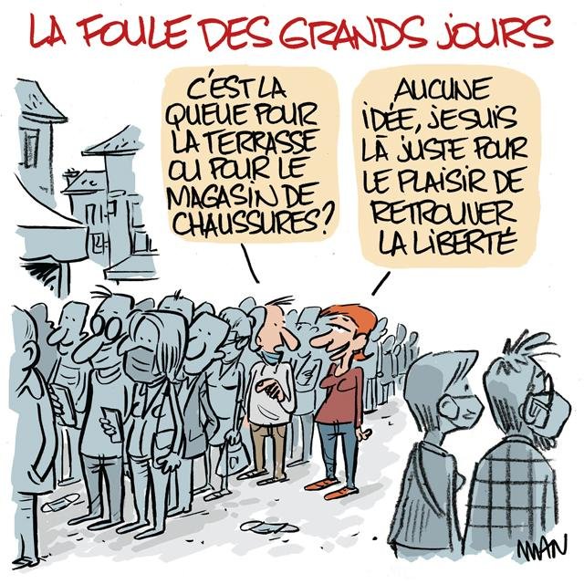Dessin de presse : Déconfinement presse : Déconfinement