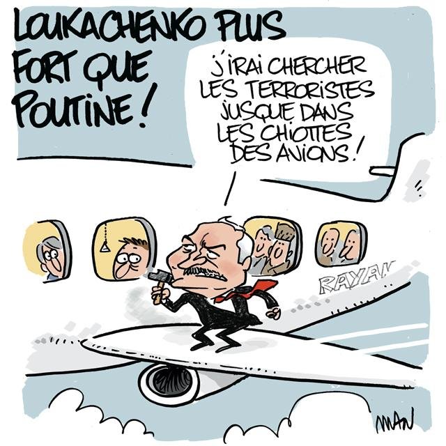 Dessin de presse : Bielorussie/Ryanair presse : Bielorussie/Ryanair