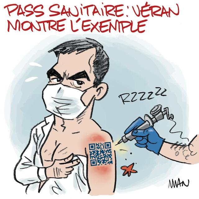Dessin de presse : Pass sanitaire presse : Pass sanitaire