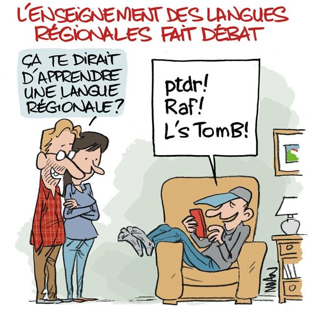 Dessin de presse : Langue régionale presse : Langue régionale
