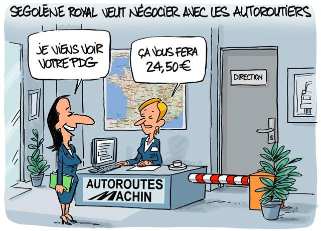 Dessin de presse : Autoroutiers presse : Autoroutiers