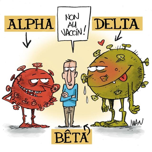 Dessin de presse : Variant Delta presse : Variant Delta