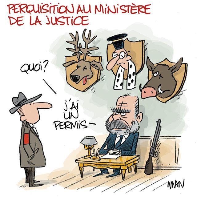 Dessin de presse : Perquisition presse : Perquisition