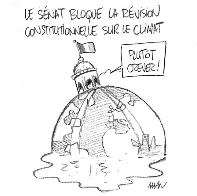 Dessin de presse : Climat & Sénat presse : Climat & Sénat