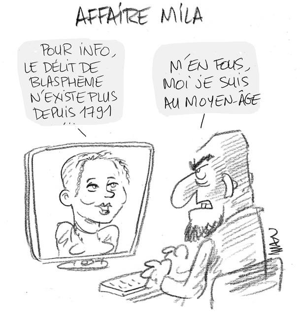 Dessin de presse : Mila presse : Mila