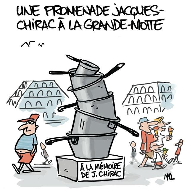 Dessin de presse : Promenade Chirac presse : Promenade Chirac