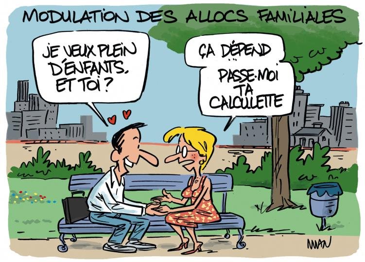 Dessin de presse : Allocs modulables presse : Allocs modulables