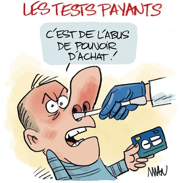 Dessin de presse : Tests payants presse : Tests payants